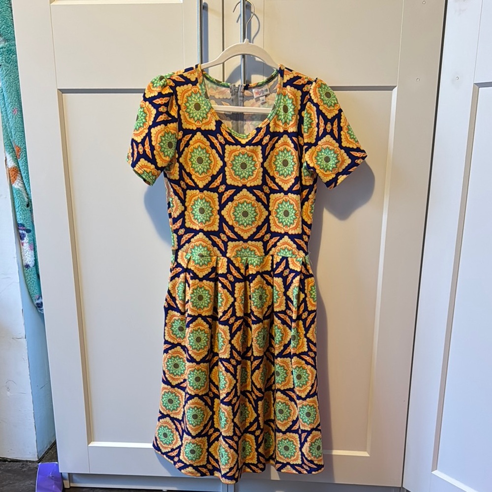 Colorful Geometric Pattern Dress